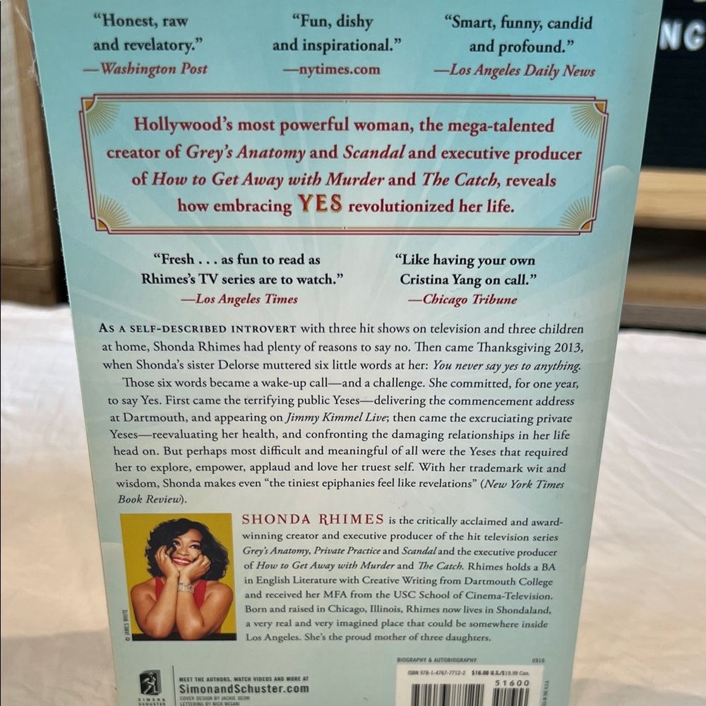 Year of Yes Hardcover Book - Picture 2 of 2